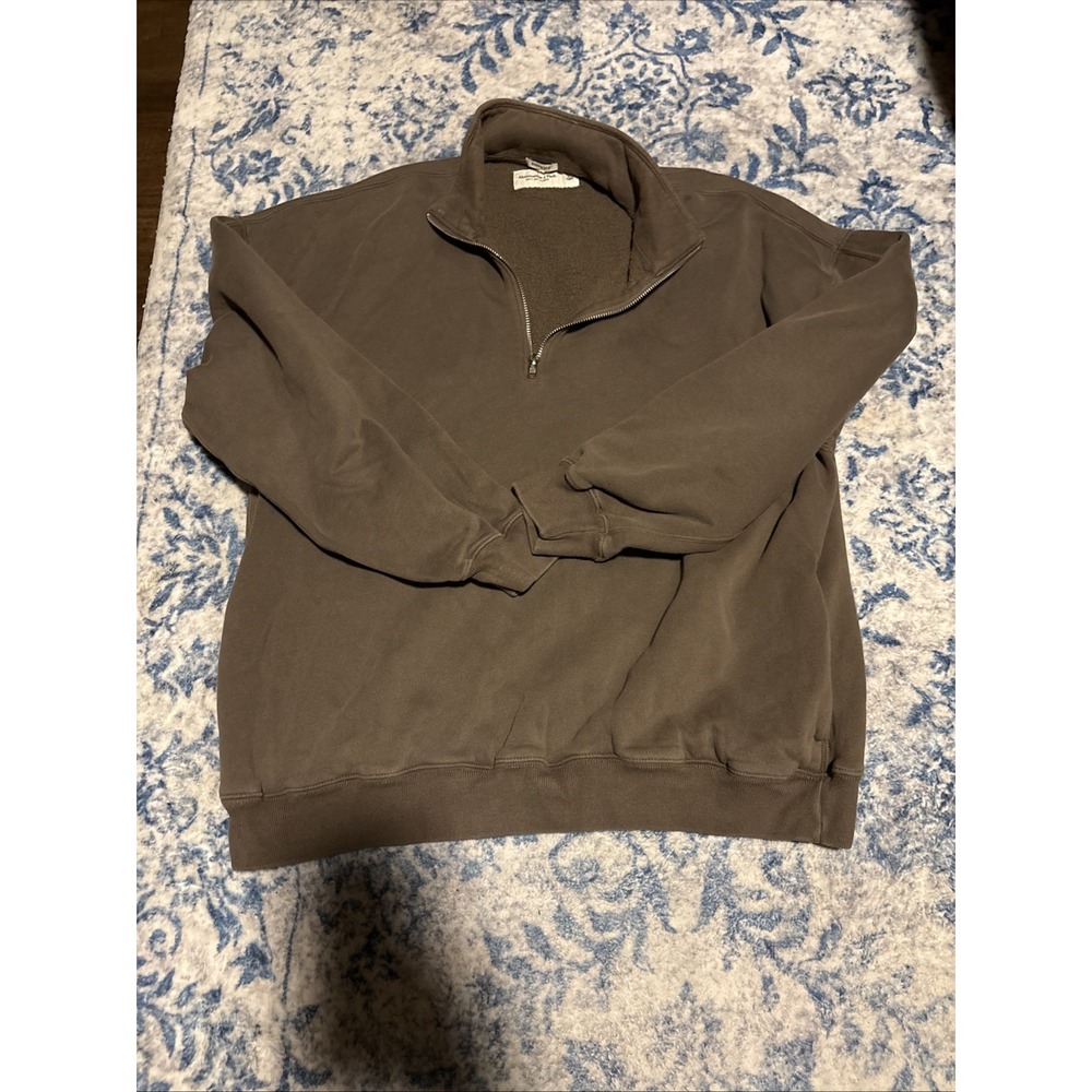 Abercrombie & Fitch Hoodie Mens Large Grey Oversized Fleece Pullover Sweatshirt